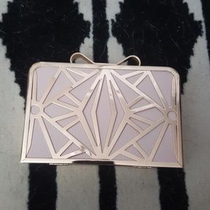 Pink and gold crossbody bag